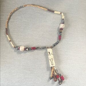 Bohemian Beaded Necklace with Tassel